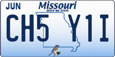 MO license plate CH5Y1I