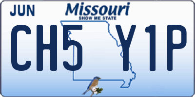 MO license plate CH5Y1P