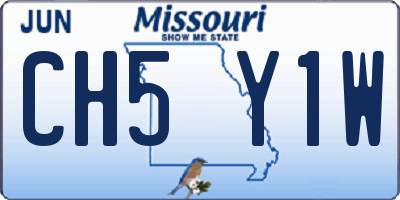 MO license plate CH5Y1W