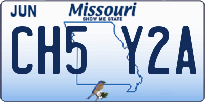 MO license plate CH5Y2A