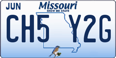MO license plate CH5Y2G