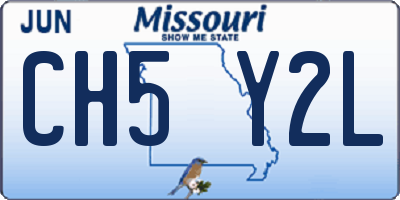 MO license plate CH5Y2L