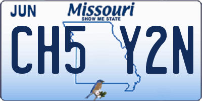 MO license plate CH5Y2N