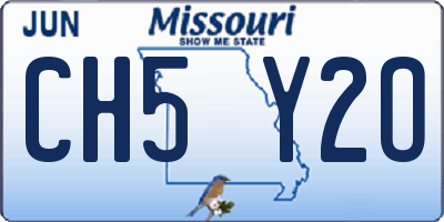 MO license plate CH5Y2O