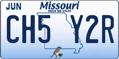 MO license plate CH5Y2R