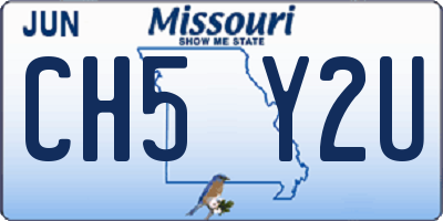 MO license plate CH5Y2U