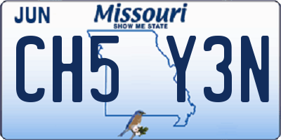MO license plate CH5Y3N