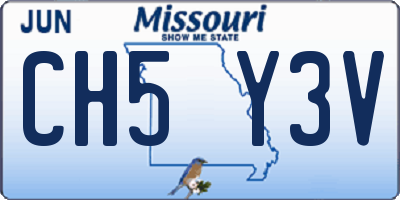 MO license plate CH5Y3V