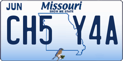 MO license plate CH5Y4A
