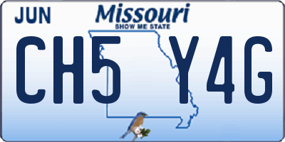 MO license plate CH5Y4G