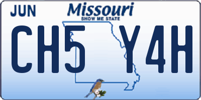 MO license plate CH5Y4H
