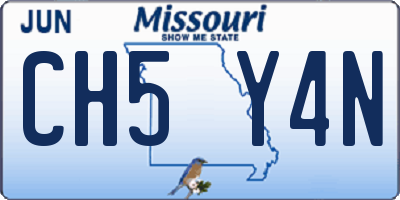 MO license plate CH5Y4N