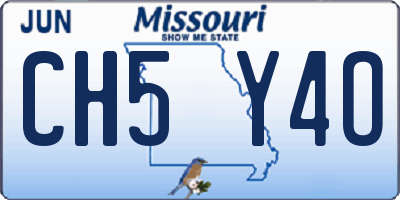 MO license plate CH5Y4O