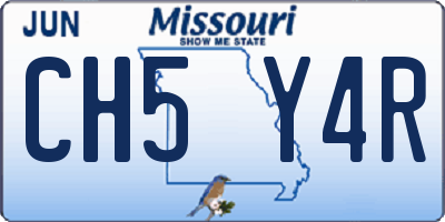 MO license plate CH5Y4R