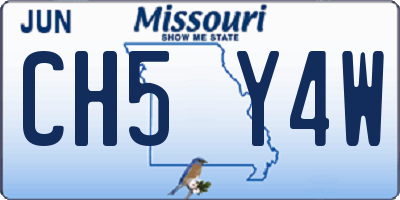 MO license plate CH5Y4W