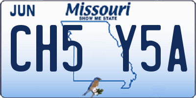 MO license plate CH5Y5A