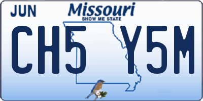 MO license plate CH5Y5M
