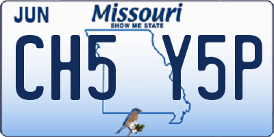 MO license plate CH5Y5P