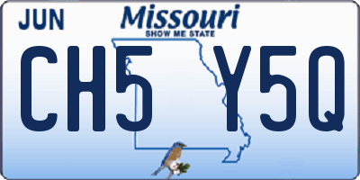 MO license plate CH5Y5Q