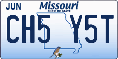 MO license plate CH5Y5T