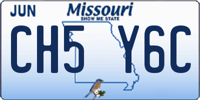 MO license plate CH5Y6C