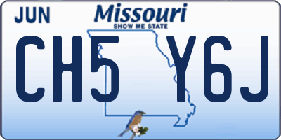 MO license plate CH5Y6J