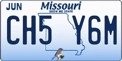 MO license plate CH5Y6M