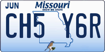 MO license plate CH5Y6R