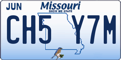 MO license plate CH5Y7M