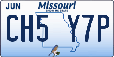 MO license plate CH5Y7P