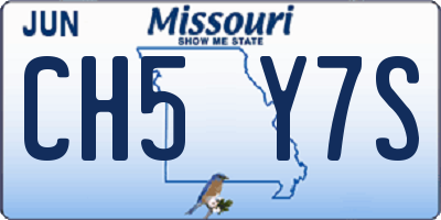 MO license plate CH5Y7S
