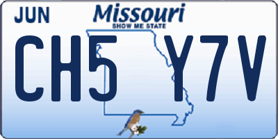 MO license plate CH5Y7V