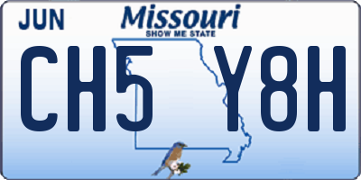MO license plate CH5Y8H