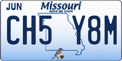 MO license plate CH5Y8M