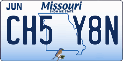 MO license plate CH5Y8N