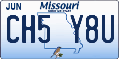 MO license plate CH5Y8U