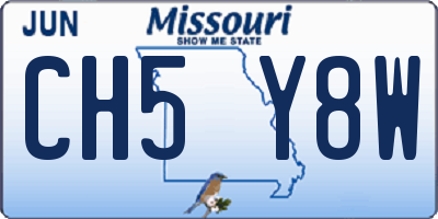 MO license plate CH5Y8W