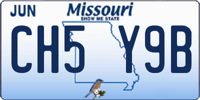 MO license plate CH5Y9B