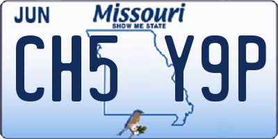 MO license plate CH5Y9P