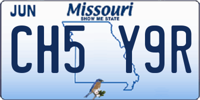 MO license plate CH5Y9R