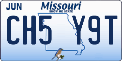 MO license plate CH5Y9T