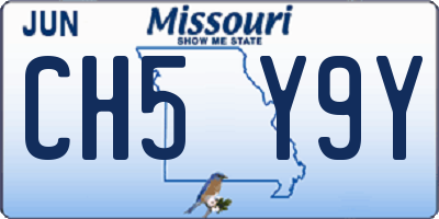 MO license plate CH5Y9Y