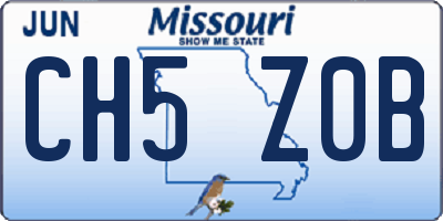 MO license plate CH5Z0B