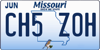 MO license plate CH5Z0H