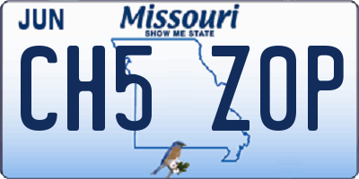 MO license plate CH5Z0P