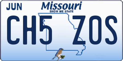 MO license plate CH5Z0S