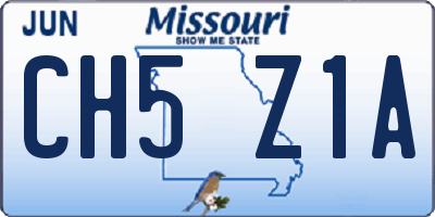 MO license plate CH5Z1A