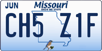MO license plate CH5Z1F