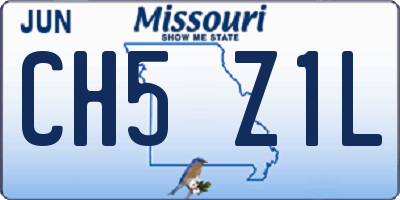 MO license plate CH5Z1L