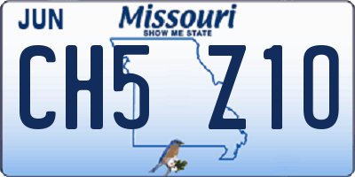 MO license plate CH5Z1O